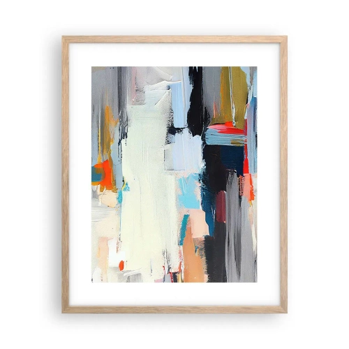 Pôster com moldura de carvalho claro - Há um método? - 40x50 cm
