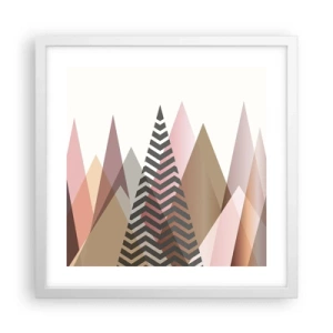 Pôster em moldura branca - Vista piramidal - 40x40 cm