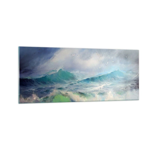 Quadro em vidro - O vento uivava triunfalmente… - 100x40 cm