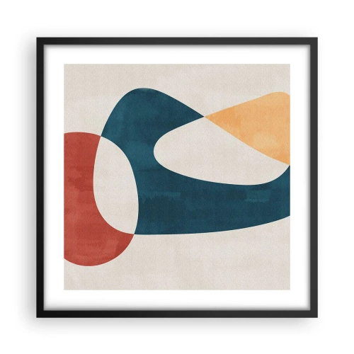 Pôster com moldura preta - Influências e metamorfoses - 50x50 cm