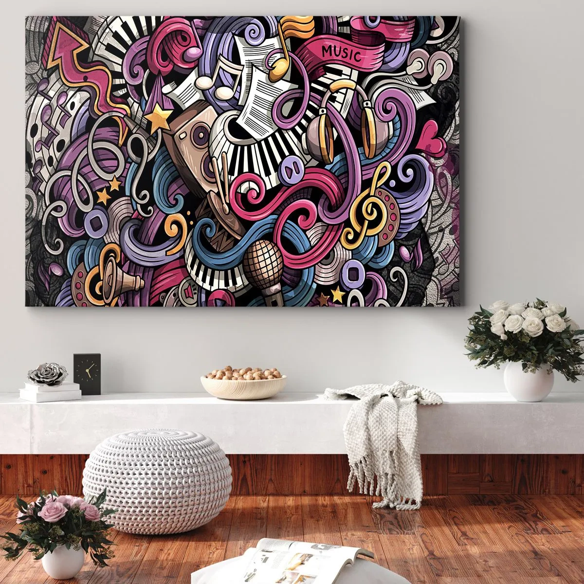 Quadro em tela - Melodia complicada - 100x70 cm