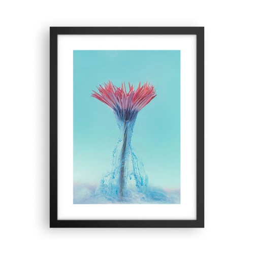 Pôster com moldura preta - Num abraço revigorante - 30x40 cm