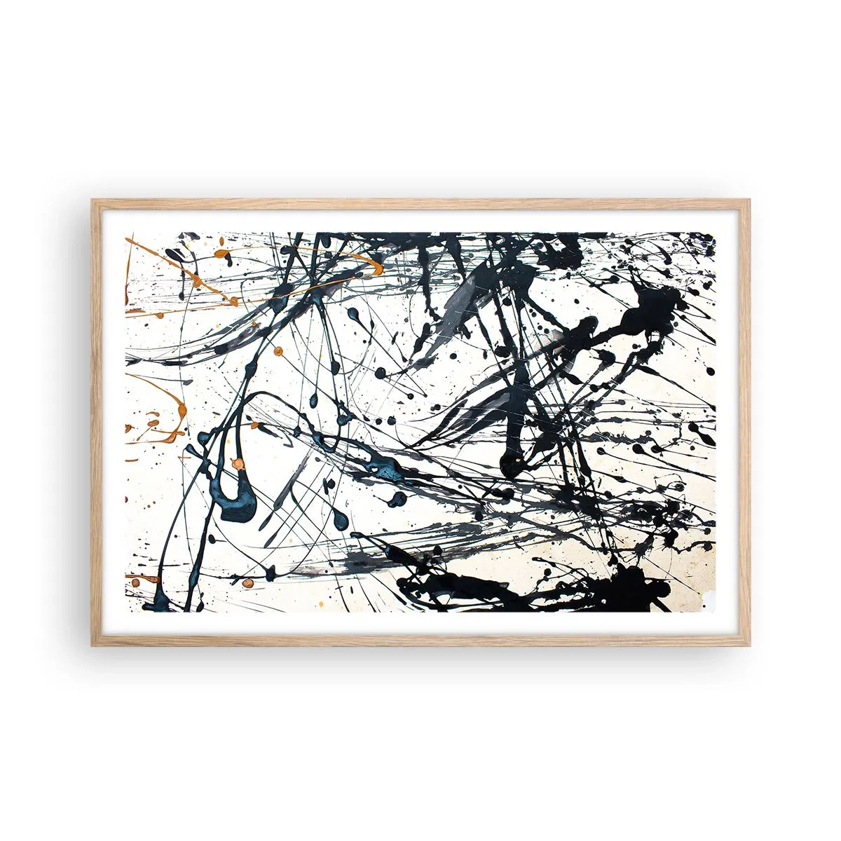 Pôster com moldura de carvalho claro - Com ou sem sentido? - 91x61 cm