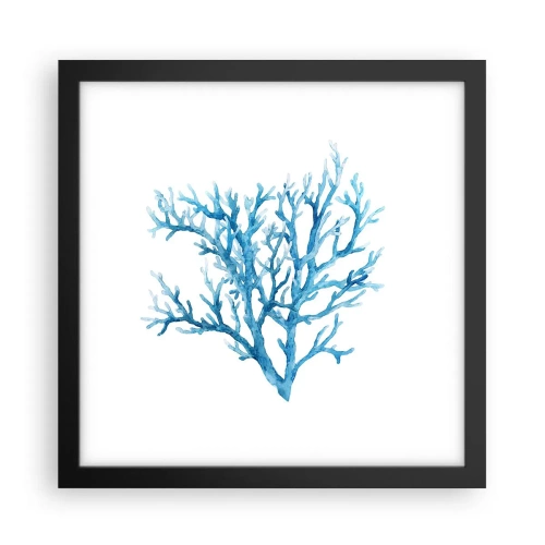 Pôster com moldura preta - Filigrana náutica - 30x30 cm