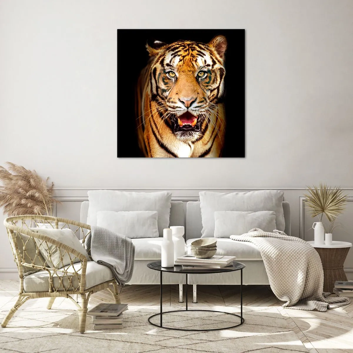 Quadro em vidro - Coração selvagem - 50x50 cm