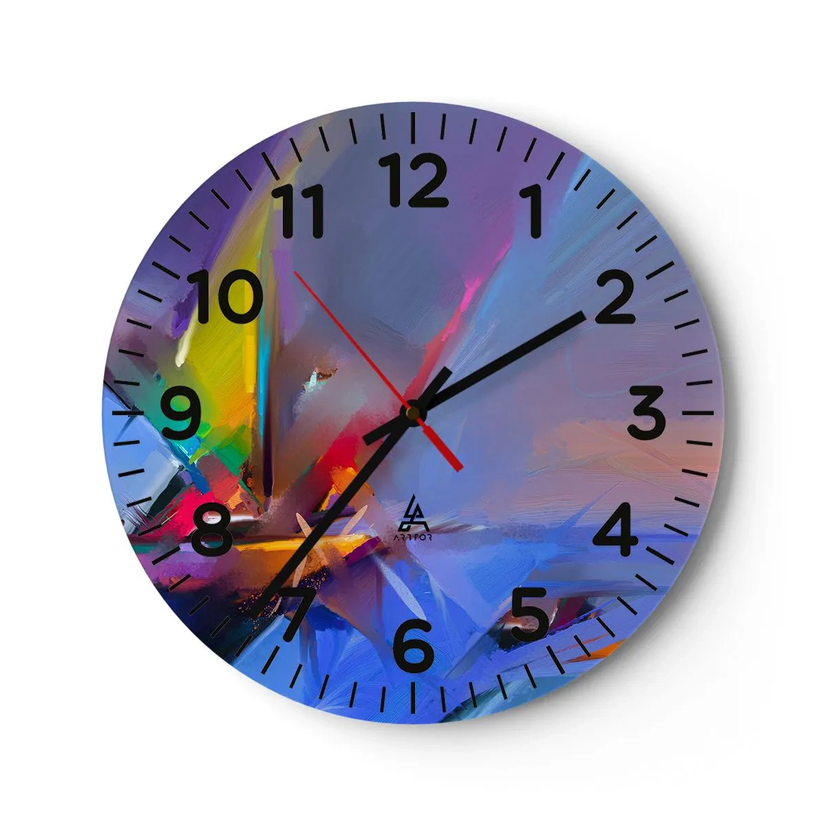 Relógio de parede - Relógio em vidro - Como as asas de um pássaro - 30x30 cm