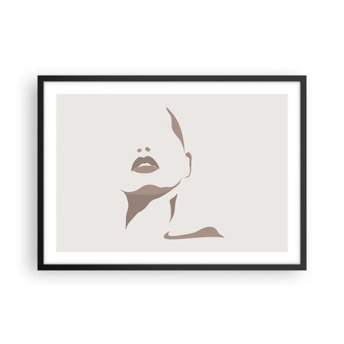 Pôster com moldura preta - Feito de luz e sombra - 70x50 cm