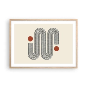 Pôster com moldura de carvalho claro - Do início ao fim - 70x50 cm