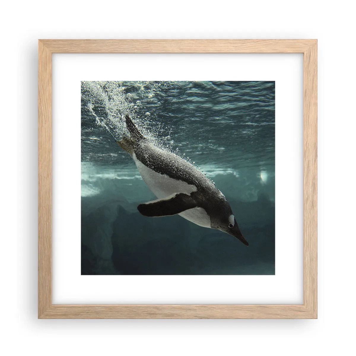 Pôster com moldura de carvalho claro - Bem-vindo ao meu mundo - 30x30 cm