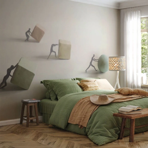 Papel de Parede Autocolante Deluxe Sticker - É a vida - Abstração, Pessoas, Trabalhar - 300x210 cm