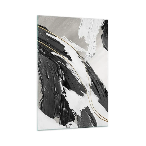 Quadro em vidro - Abstração em grande escala - 70x100 cm