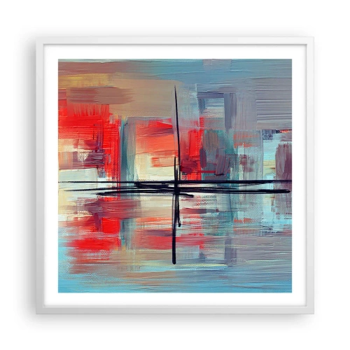 Pôster em moldura branca - Uma paisagem numa dimensão desconhecida - 60x60 cm
