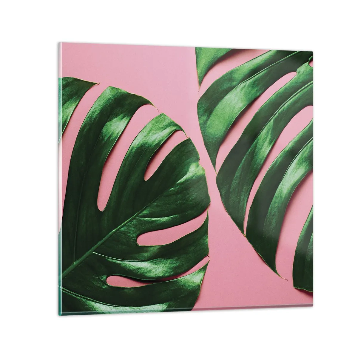 Quadro em vidro - Encontro verde - 30x30 cm