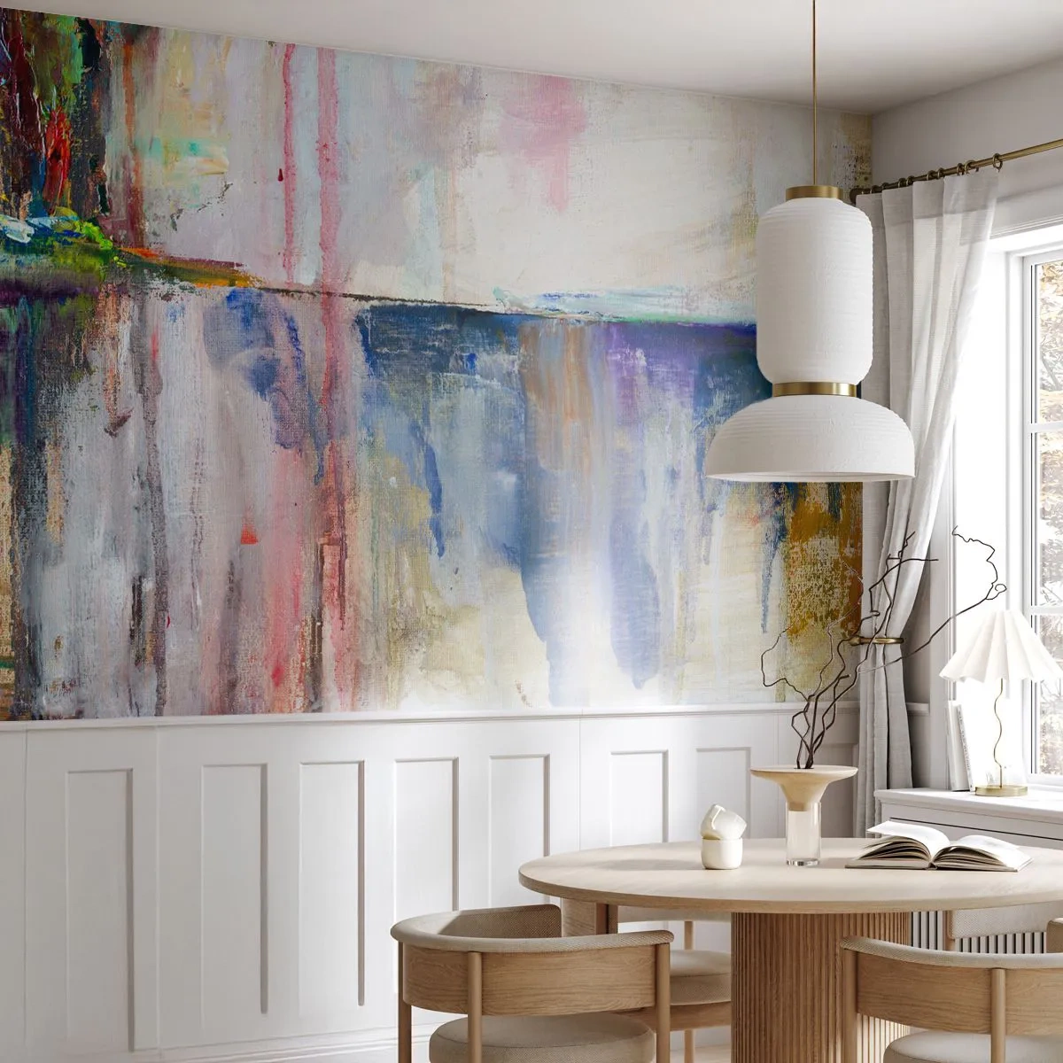 Papel de Parede Standard Eco - Impressões coloridas e associações - Abstração, Pedaço, Pintura - 350x256 cm