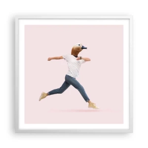 Pôster em moldura branca - Uma pitada de absurdo - 60x60 cm