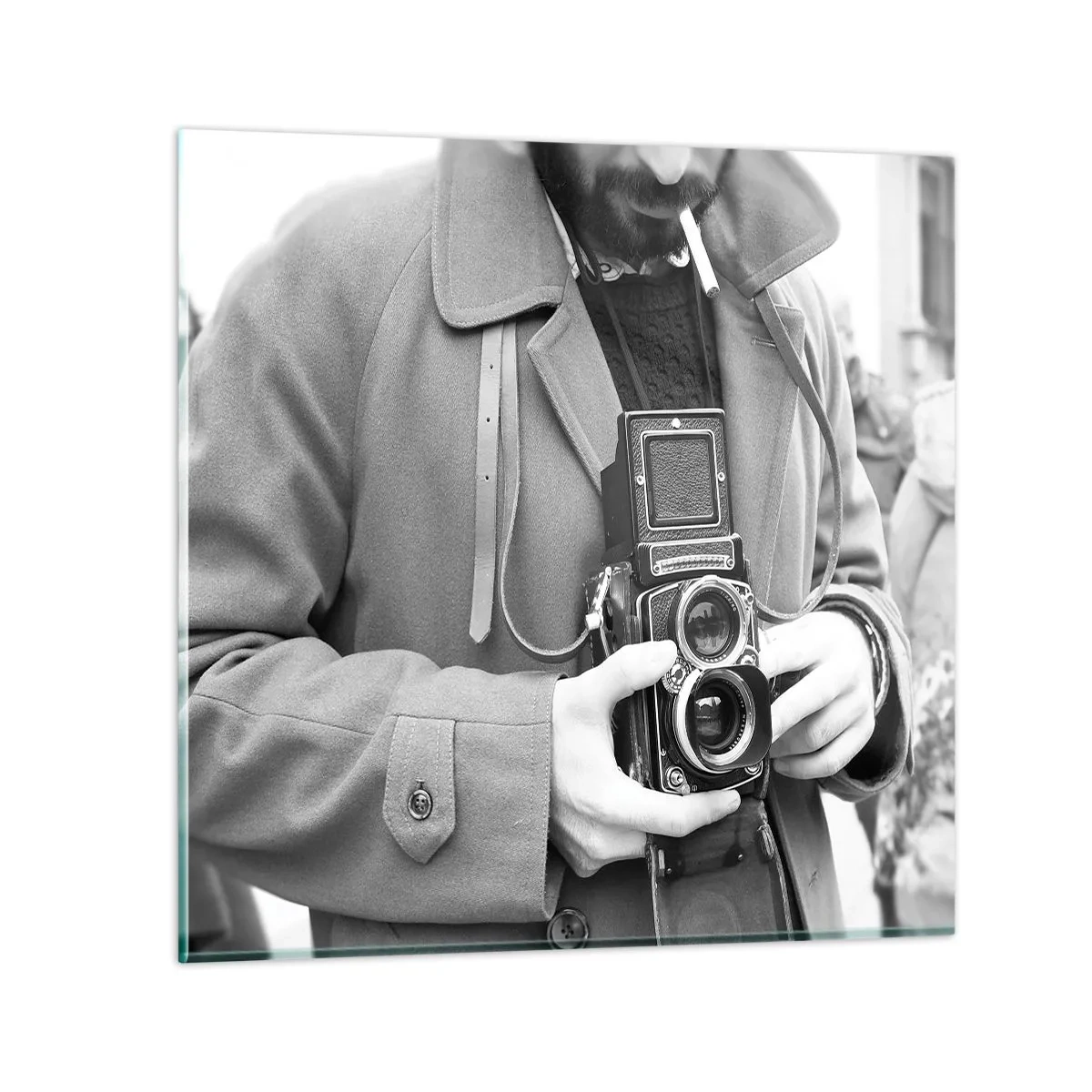 Quadro em vidro - Estilo retro - 40x40 cm