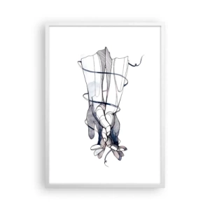 Pôster em moldura branca - Estudo do toque - 50x70 cm