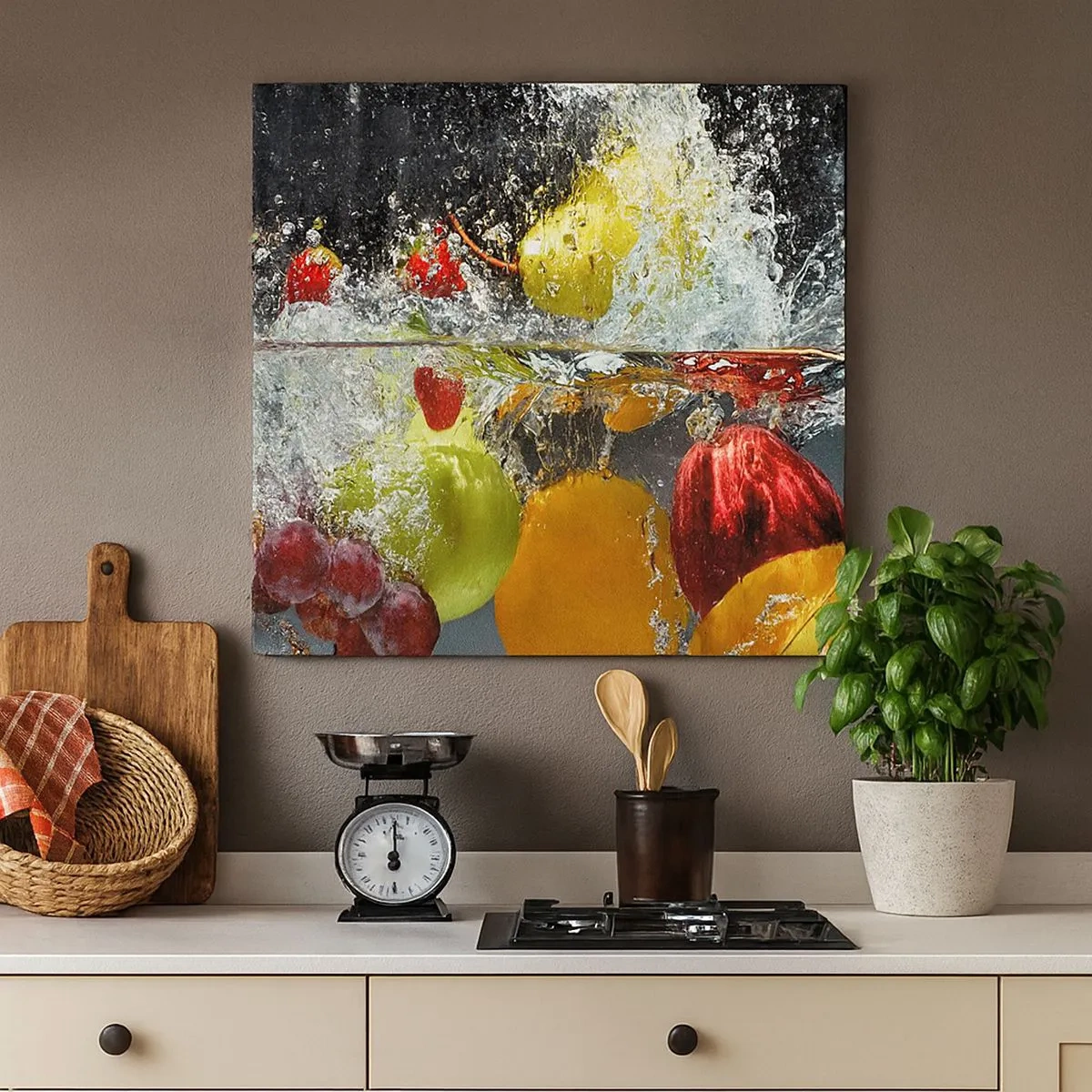 Quadro em tela - Refresco de frutas - 30x30 cm