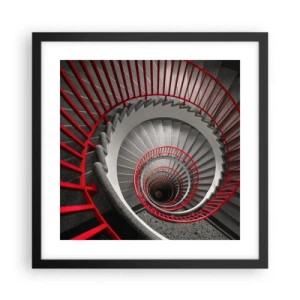 Pôster com moldura preta - Diversão de arquitetura - 40x40 cm