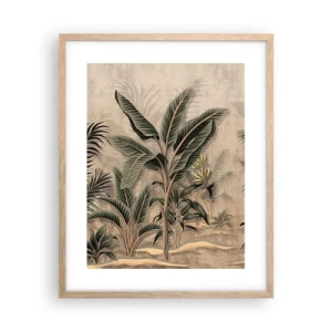 Pôster com moldura de carvalho claro - Gravura em estilo colonial - 40x50 cm