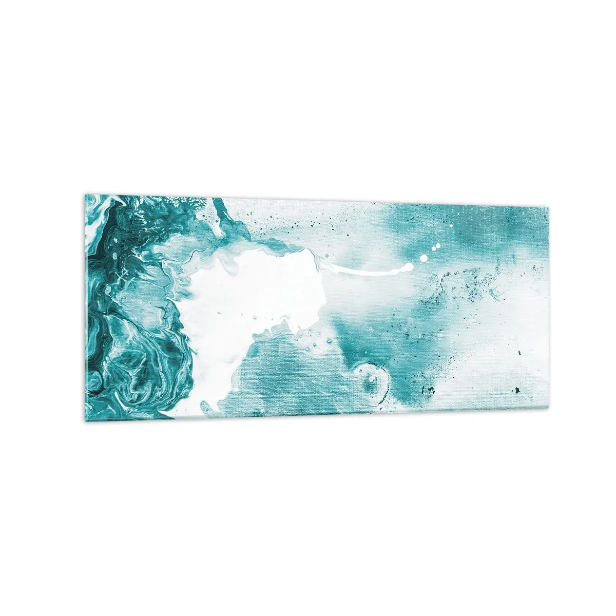 Quadro em vidro - Inundado em azul - 120x50 cm