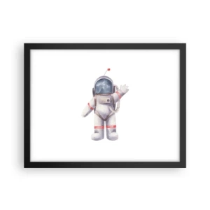 Pôster com moldura preta - Por enquanto é isso! - 40x30 cm