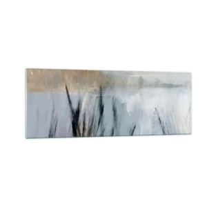 Quadro em vidro - Campos de inverno - 140x50 cm