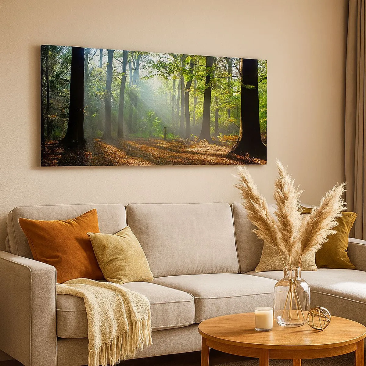 Quadro em tela - Luzes e sombras - 100x40 cm