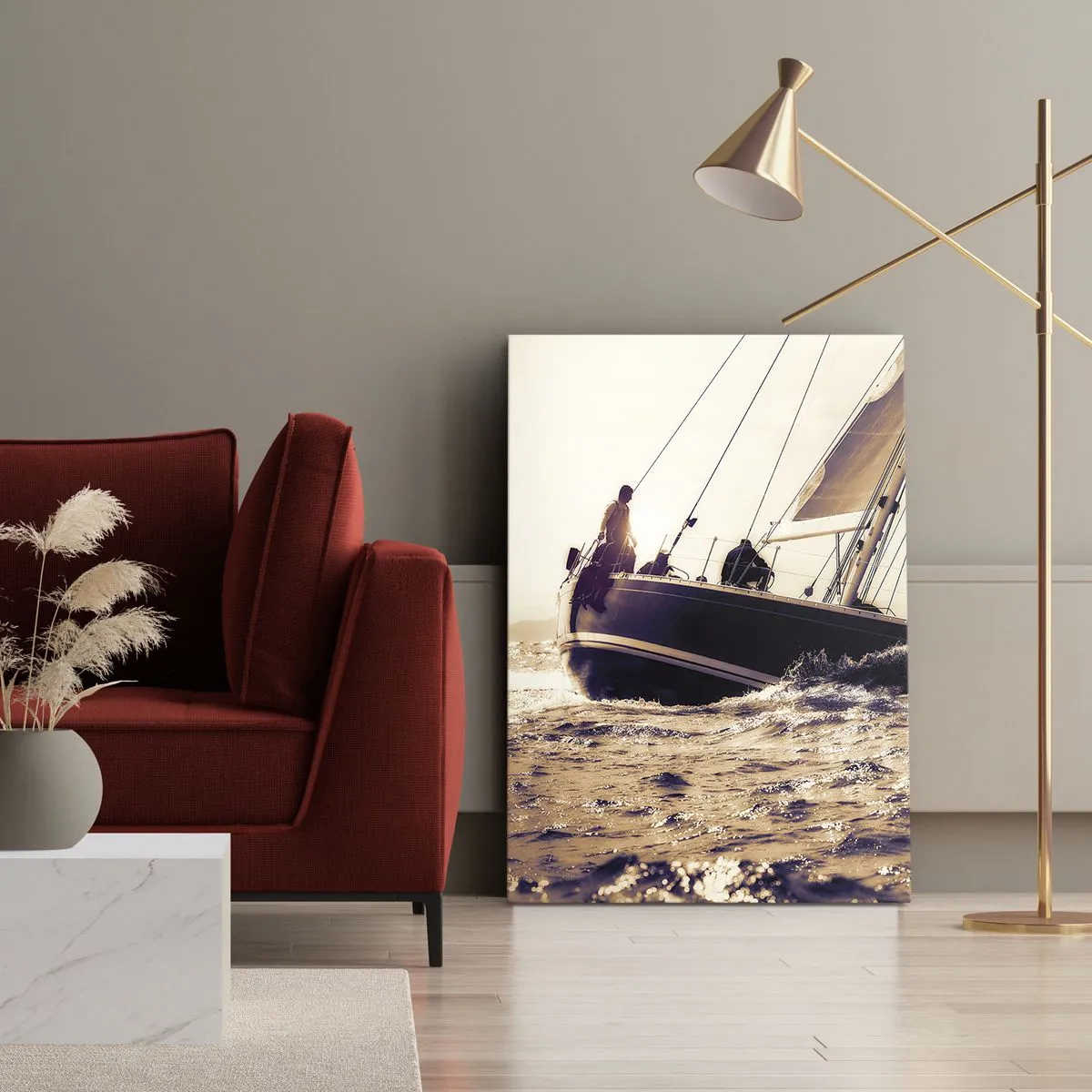 Quadro em tela - A velejar, marujo - 45x80 cm