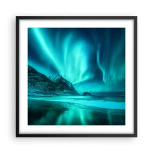 Pôster com moldura preta - Maravilhas do Norte - 50x50 cm