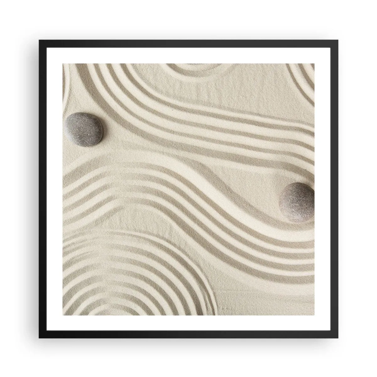 Pôster com moldura preta - Um toque de calor - 60x60 cm