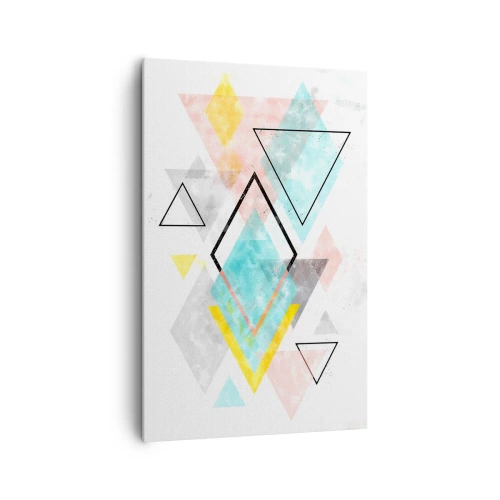 Quadro em tela - Jogo geométrico - 80x120 cm