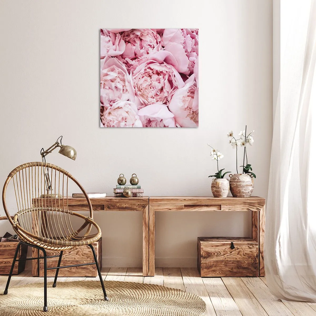 Quadro em tela - Aconchego e perfume - 60x60 cm