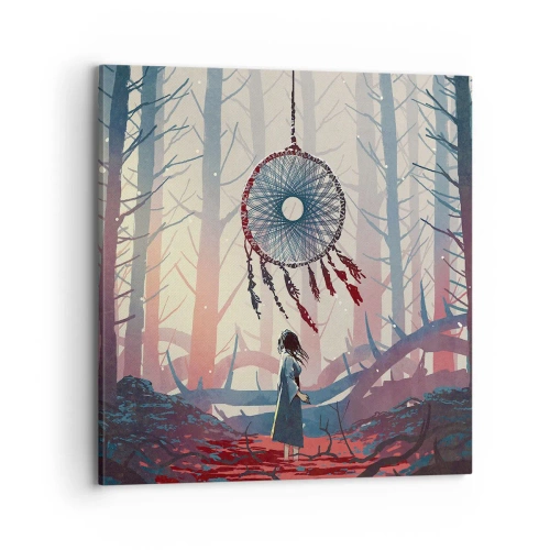 Quadro em tela - O ritual secreto da felicidade - 70x70 cm