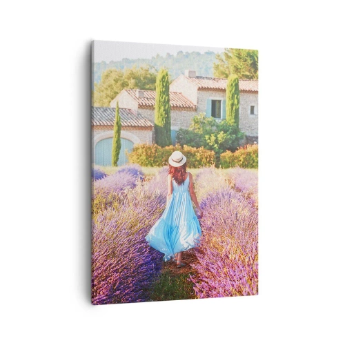 Quadro em tela - Menina Lavanda - 50x70 cm