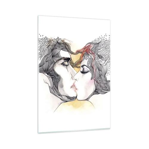 Quadro em vidro - O mundo não existe - 80x120 cm