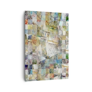 Quadro em tela - Embaralhamento geométrico - 70x100 cm