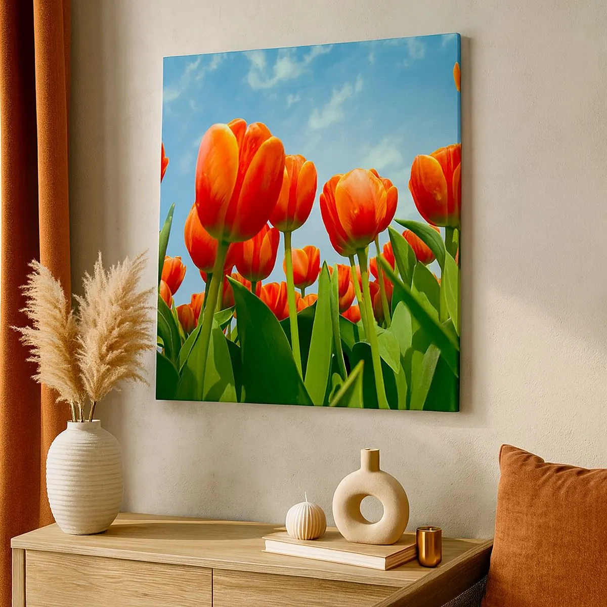 Quadro em tela - Além do céu azul, nada mais é necessário na vida - 30x30 cm