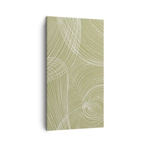 Quadro em tela - Abstração intrincada em branco - 45x80 cm