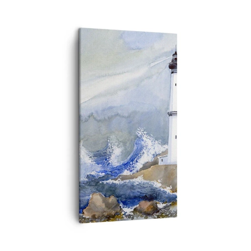 Quadro em tela - Contra as trevas e a tempestade - 45x80 cm