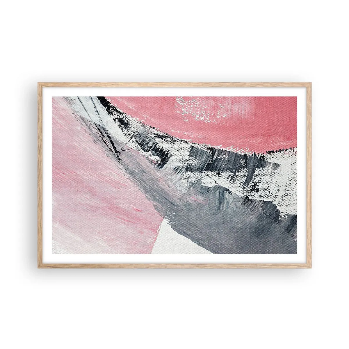 Pôster com moldura de carvalho claro - Composição à medida - 91x61 cm