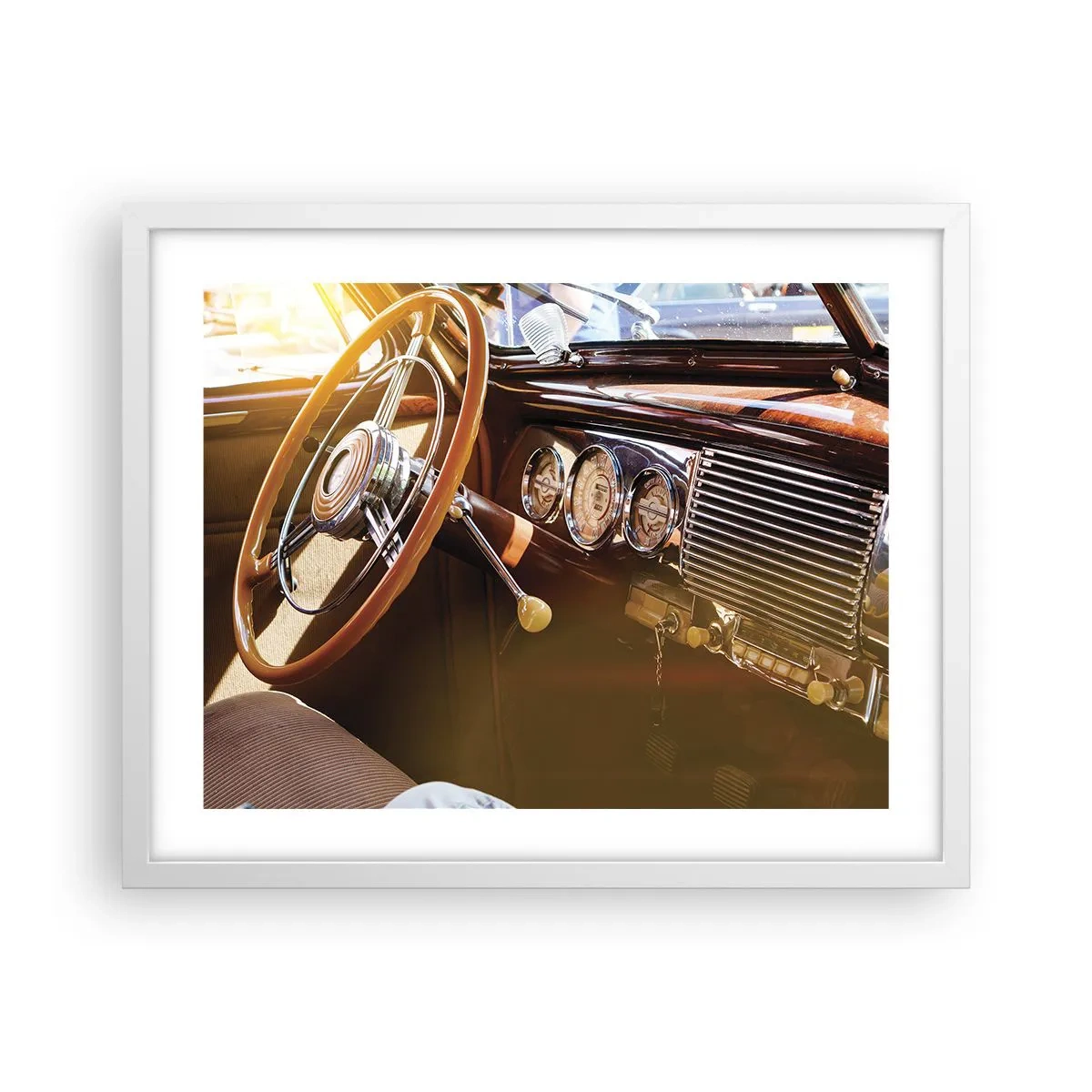 Pôster em moldura branca - Um sopro de luxo do passado - 50x40 cm