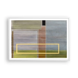 Pôster em moldura branca - Simples e calmo - 100x70 cm