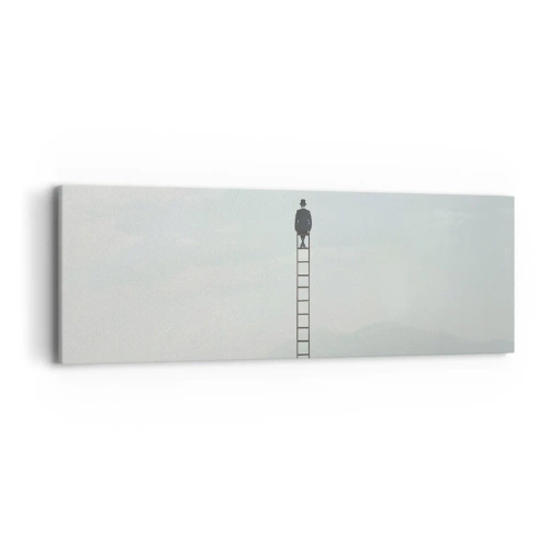 Quadro em tela - Vá além - 90x30 cm