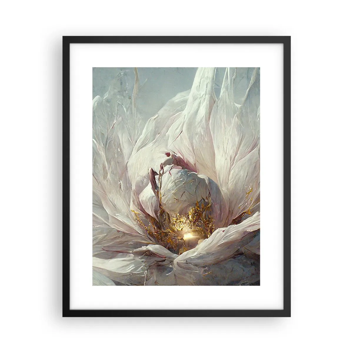 Pôster com moldura preta - Floresce uma vez a cada cem anos - 40x50 cm