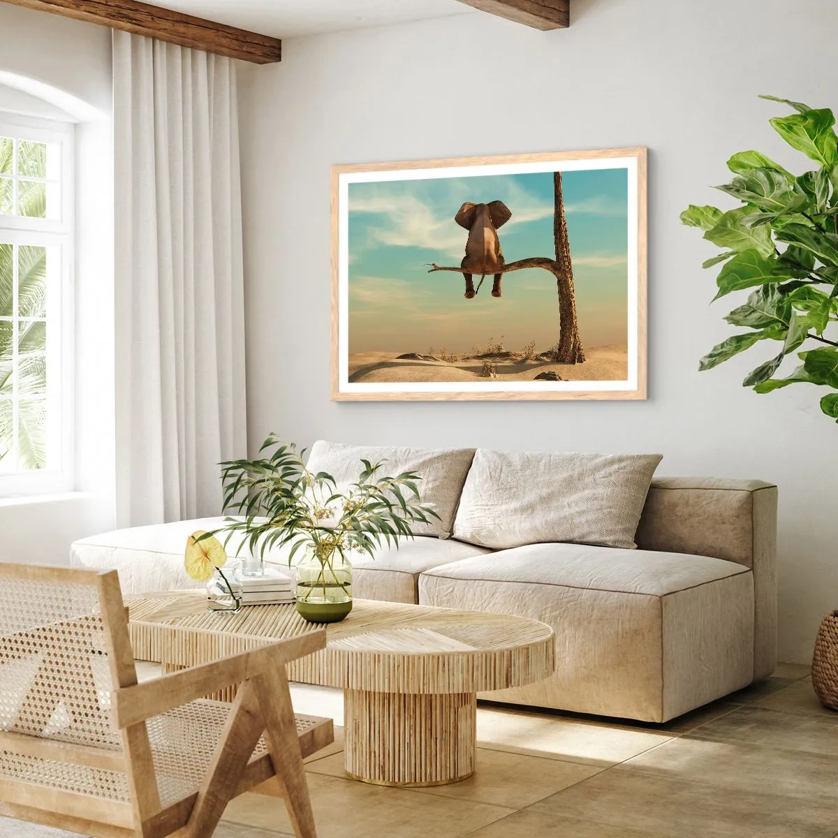 Pôster com moldura de carvalho claro - Um novo ponto de vista - 91x61 cm