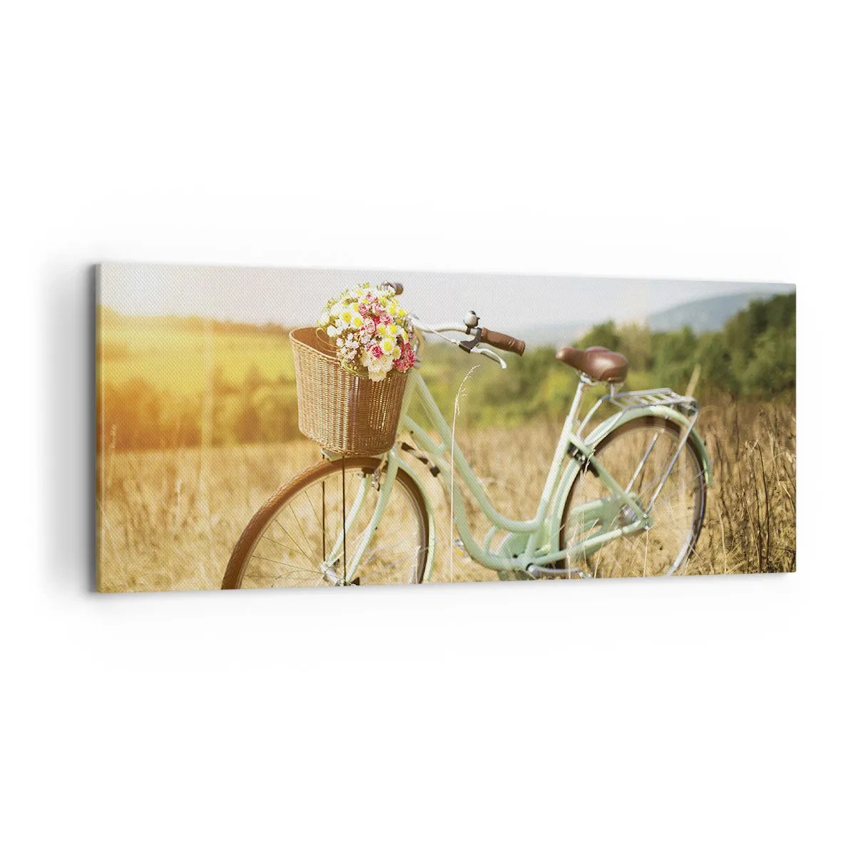 Quadro em tela - Vou ficar aqui por um tempo - 100x40 cm