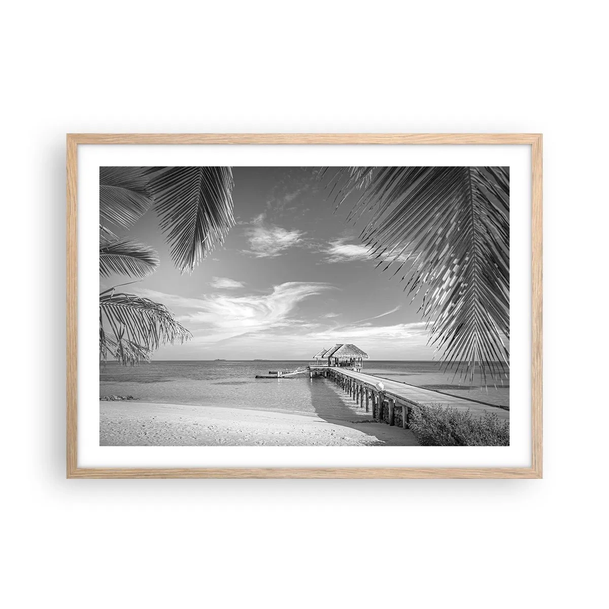 Pôster com moldura de carvalho claro - Memória ou sonho? - 70x50 cm