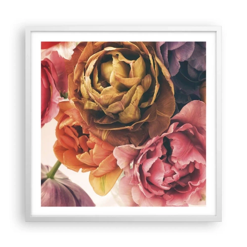 Pôster em moldura branca - Celebração da vida - 60x60 cm