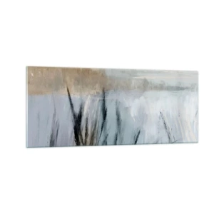 Quadro em vidro - Campos de inverno - 100x40 cm